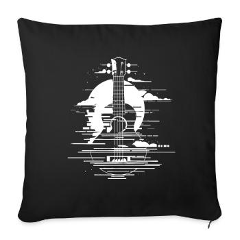 Ukulele Graphics - Sofa pillowcase 17,3'' x 17,3'' (45 x 45 cm) - black - Front