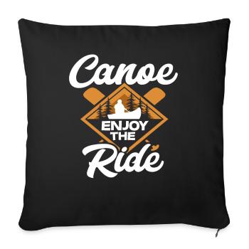 Canoe Sport Hobby Boat Water - Sofa pillowcase 17,3'' x 17,3'' (45 x 45 cm) - black - Front