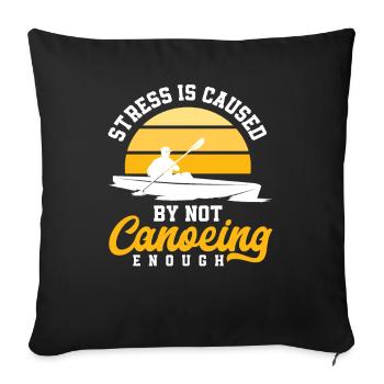 Retro Canoe Lover Gift - Sofa pillowcase 17,3'' x 17,3'' (45 x 45 cm) - black - Front