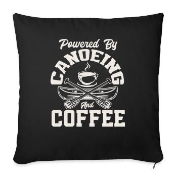 Café de canoë - Housse de coussin décorative 45 x 45 cm - noir - Devant