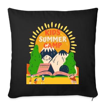 Kids Summer Camp Sunrise - Sofa pillowcase 17,3'' x 17,3'' (45 x 45 cm) - black - Front