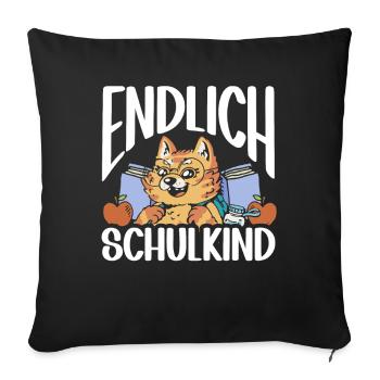 School 1st Grade - Sofa pillowcase 17,3'' x 17,3'' (45 x 45 cm) - black - Front