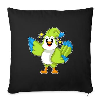Étoiles perroquets - Housse de coussin décorative 45 x 45 cm - noir - Devant