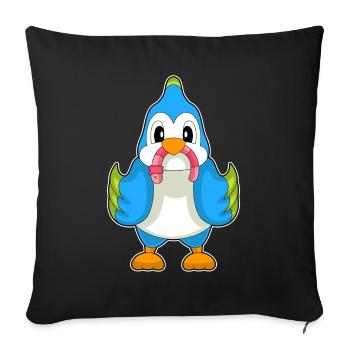 Ver perroquet - Housse de coussin décorative 45 x 45 cm - noir - Devant