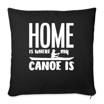 Home Canoe - Sofa pillowcase 17,3'' x 17,3'' (45 x 45 cm) - black - Front