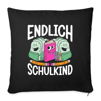 School 1. Grade - Sofakissenbezug 45 x 45 cm - Schwarz - Vorne