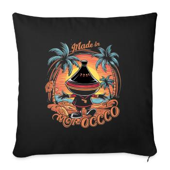 Panneau sur le thème du Maroc Desgeboie - Housse de coussin décorative 45 x 45 cm - noir - Devant