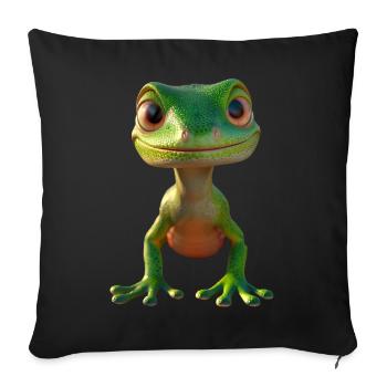 Gecko Lizard Reptile Geckos Lizard Iguana Gekko - Sofa pillowcase 17,3'' x 17,3'' (45 x 45 cm) - black - Front