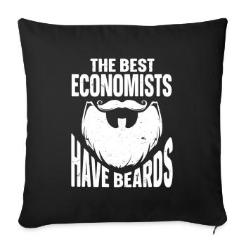 Citation à barbe Hommes barbus - Housse de coussin décorative 45 x 45 cm - noir - Devant