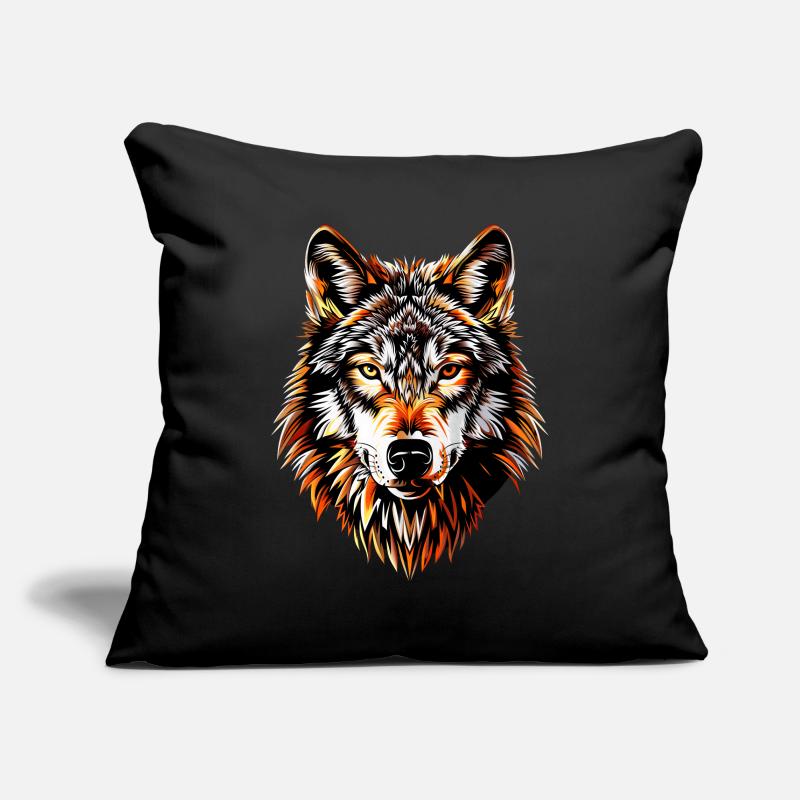 Wolf Motif Wolves Wolf Pack Gray Wolfhound Wolf Sofa pillowcase 17,3'' x 17,3'' (45 x 45 cm)