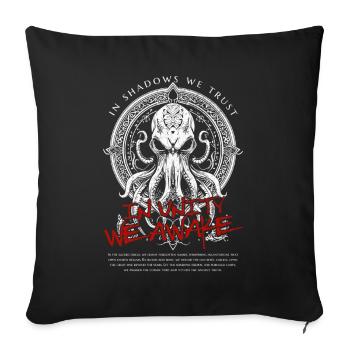 Unity Awake - Cthulhu Cult Lovecraft Necronomicon - Housse de coussin décorative 45 x 45 cm - noir - Devant