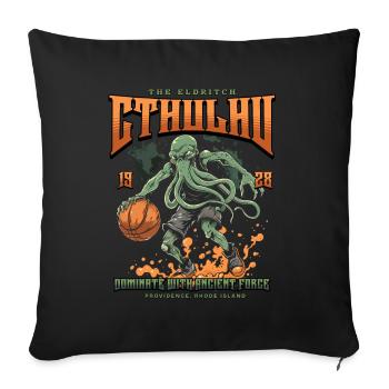 Basket-ball Cthulhu Cult Lovecraft Necronomicon - Housse de coussin décorative 45 x 45 cm - noir - Devant