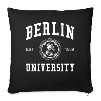 Berlin University Universität Hochschule Uni - Sofakissenbezug 45 x 45 cm - Schwarz - Vorne