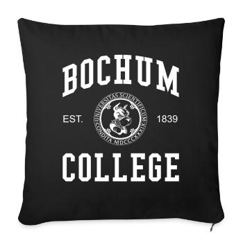 Bochum College University College University - Sofa pillowcase 17,3'' x 17,3'' (45 x 45 cm) - black - Front