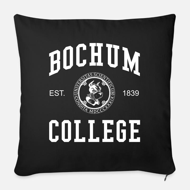 Collège de Bochum Collège universitaire Université - Housse de coussin décorative 45 x 45 cm - noir