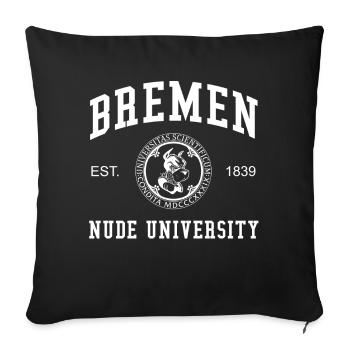 Université Nude de Brême Universität Hochschule Uni - Housse de coussin décorative 45 x 45 cm - noir - Devant