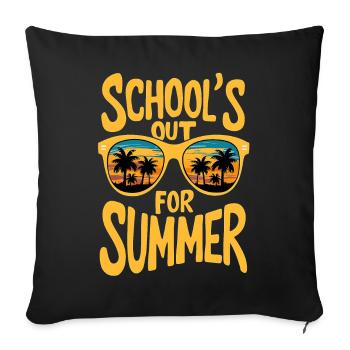 Summer sunset sunglasses design - Sofa pillowcase 17,3'' x 17,3'' (45 x 45 cm) - black - Front