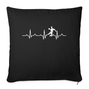 Joueurs de handball Ballon Handball Joueurs de handball - Housse de coussin décorative 45 x 45 cm - noir - Devant