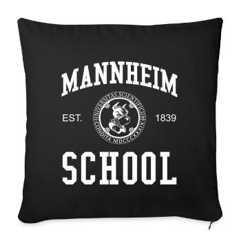Mannheim School Universität Hochschule University - Sofa pillowcase 17,3'' x 17,3'' (45 x 45 cm) - black - Front