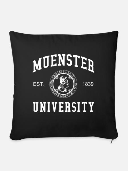 Münster University Universität Hochschule Uni - Sofakissenbezug 45 x 45 cm - Schwarz