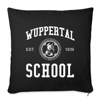 Wuppertal School Universität Hochschule University - Sofakissenbezug 45 x 45 cm - Schwarz - Vorne
