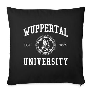 Wuppertal University University University of Applied Sciences - Sofa pillowcase 17,3'' x 17,3'' (45 x 45 cm) - black - Front
