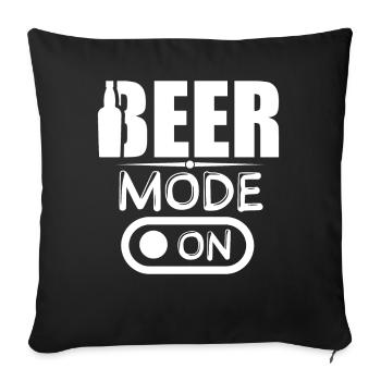 Mode bière sur Mode bière activé - Housse de coussin décorative 45 x 45 cm - noir - Devant