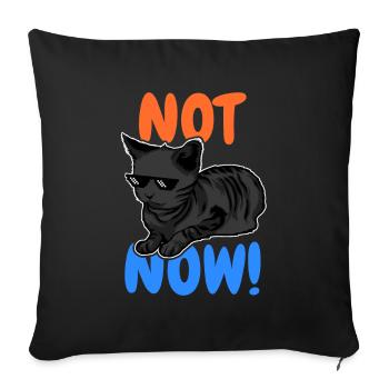 Drôle de chat - Housse de coussin décorative 45 x 45 cm - noir - Devant