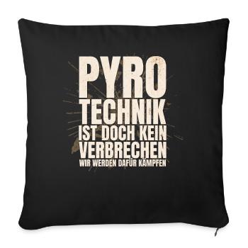 Pyrotechnics are not a crime - Meme Spruch - Sofa pillowcase 17,3'' x 17,3'' (45 x 45 cm) - black - Front