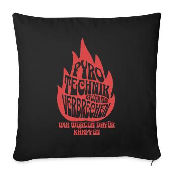 Pyrotechnics are not a crime - Meme Spruch - Sofa pillowcase 17,3'' x 17,3'' (45 x 45 cm) - black - Front