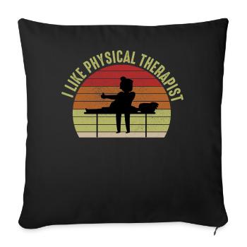 USA physical therapist Rretro Student - Sofa pillowcase 17,3'' x 17,3'' (45 x 45 cm) - black - Front