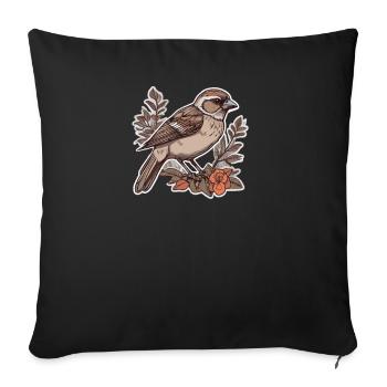 Éleveur d’oiseaux Ornithologue Ornithologue Ornithologue - Housse de coussin décorative 45 x 45 cm - noir - Devant