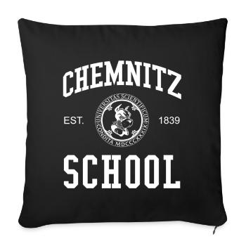 Chemnitz School Universität Hochschule University - Sofa pillowcase 17,3'' x 17,3'' (45 x 45 cm) - black - Front
