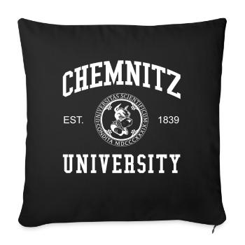 Chemnitz University Universität Hochschule Uni - Sofa pillowcase 17,3'' x 17,3'' (45 x 45 cm) - black - Front