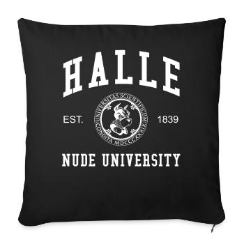 Halle Nude University University College - Housse de coussin décorative 45 x 45 cm - noir - Devant