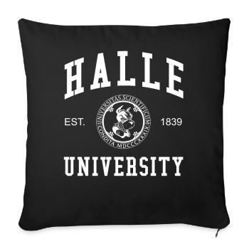 Université de Halle Universität Hochschule Uni - Housse de coussin décorative 45 x 45 cm - noir - Devant