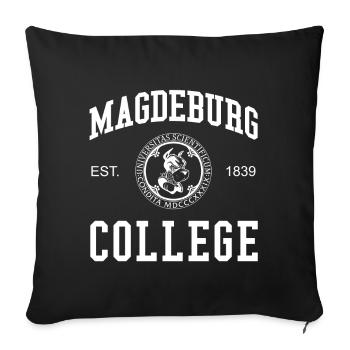 Magdeburg College University Universität Hochschul - Housse de coussin décorative 45 x 45 cm - noir - Devant