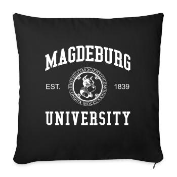 Magdeburg University Universität Hochschule Uni - Sofakissenbezug 45 x 45 cm - Schwarz - Vorne