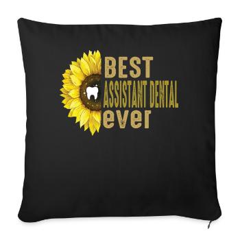 Future Vintage Retro Assistant Dental Surgery - Sofa pillowcase 17,3'' x 17,3'' (45 x 45 cm) - black - Front