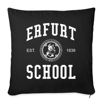 École d’Erfurt Université Université École universitaire - Housse de coussin décorative 45 x 45 cm - noir - Devant