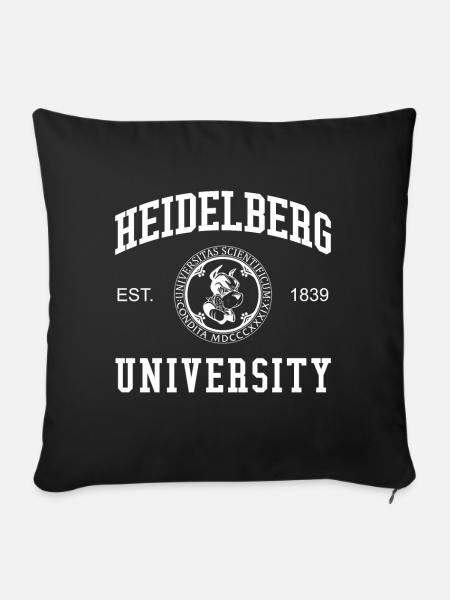 Heidelberg University Universität Hochschule Uni - Sofakissenbezug 45 x 45 cm - Schwarz