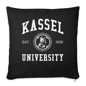 Kassel University Universität Hochschule Uni - Sofakissenbezug 45 x 45 cm - Schwarz - Vorne