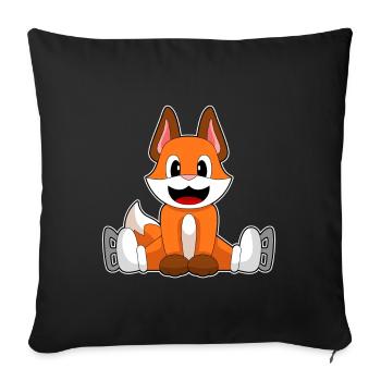 Patins à glace Fox - Housse de coussin décorative 45 x 45 cm - noir - Devant