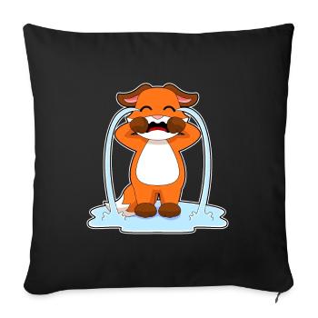 Fox Tears - Sofa pillowcase 17,3'' x 17,3'' (45 x 45 cm) - black - Front
