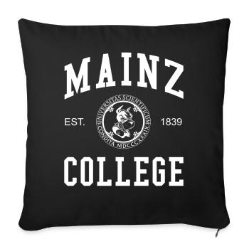 Collège de Mayence Université Universität Hochschule - Housse de coussin décorative 45 x 45 cm - noir - Devant