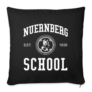 Nuremberg School University University University - Sofa pillowcase 17,3'' x 17,3'' (45 x 45 cm) - black - Front