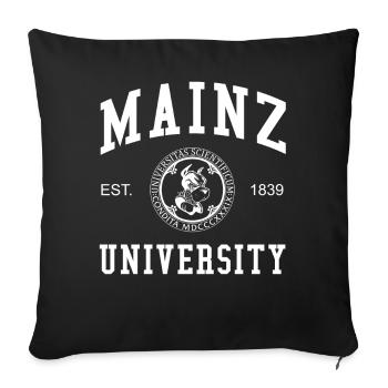 Université de Mayence Universität Hochschule Uni - Housse de coussin décorative 45 x 45 cm - noir - Devant