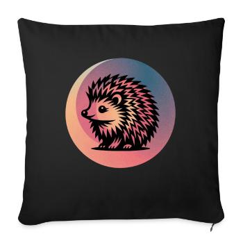 Hedgehog - Sofa pillowcase 17,3'' x 17,3'' (45 x 45 cm) - black - Front
