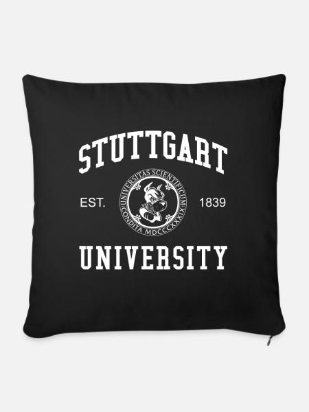 Stuttgart University Universität Hochschule Uni - Sofakissenbezug 45 x 45 cm - Schwarz