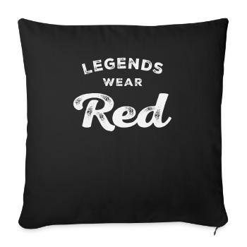 Legends Wear Red Team Spirit Game Gear Color War - Sofa pillowcase 17,3'' x 17,3'' (45 x 45 cm) - black - Front